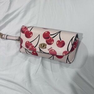 Coach sunglass case strap on